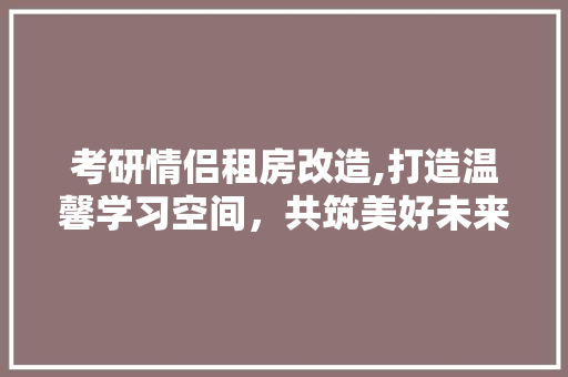 考研情侣租房改造,打造温馨学习空间，共筑美好未来