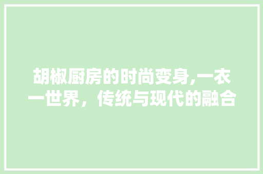 胡椒厨房的时尚变身,一衣一世界，传统与现代的融合之旅