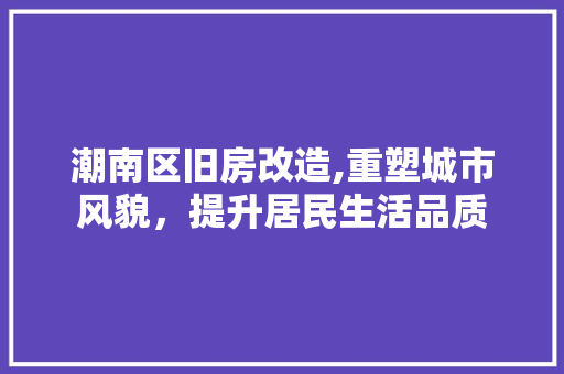 潮南区旧房改造,重塑城市风貌，提升居民生活品质 门窗装修