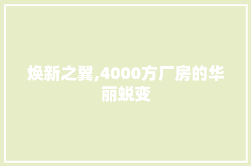 焕新之翼,4000方厂房的华丽蜕变 门窗装修