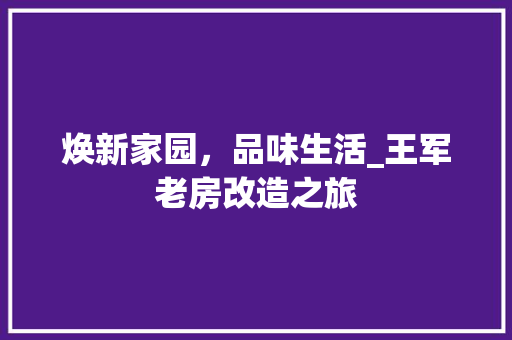 焕新家园,品味生活_王军老房改造之旅 建筑设计 焕新家园,品味生活_王军老房改造之旅 建筑设计