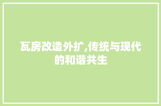 瓦房改造外扩,传统与现代的和谐共生 隔断设计