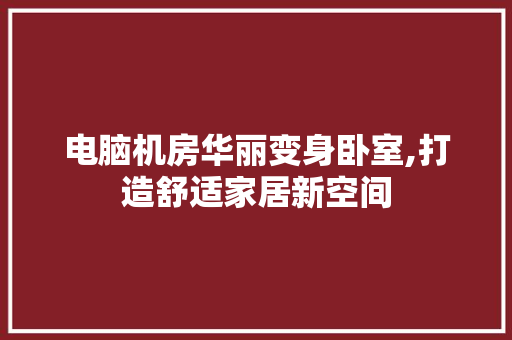 电脑机房华丽变身卧室,打造舒适家居新空间
