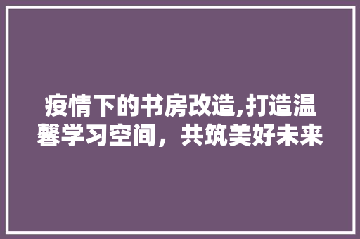 疫情下的书房改造,打造温馨学习空间，共筑美好未来