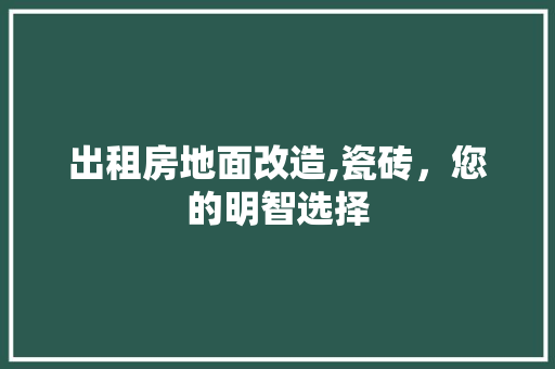 出租房地面改造,瓷砖，您的明智选择 墙面装饰