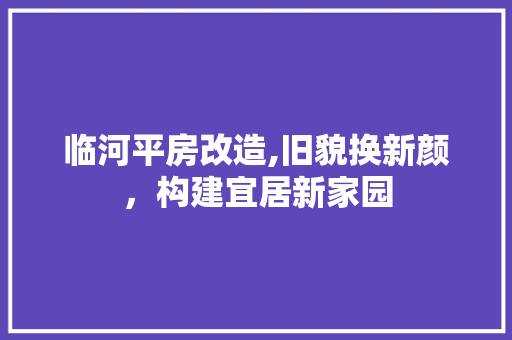 临河平房改造,旧貌换新颜，构建宜居新家园 庭院装修