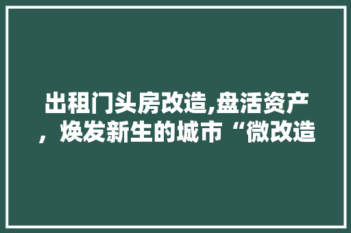 出租门头房改造,盘活资产，焕发新生的城市“微改造” 装修材料
