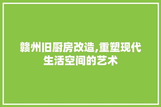 赣州旧厨房改造,重塑现代生活空间的艺术 隔断设计