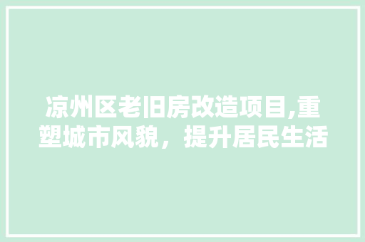 凉州区老旧房改造项目,重塑城市风貌，提升居民生活品质 隔断设计