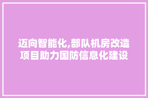 迈向智能化,部队机房改造项目助力国防信息化建设 墙面装饰