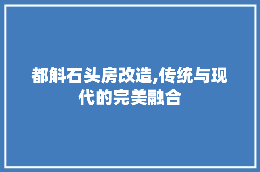 都斛石头房改造,传统与现代的完美融合 门窗装修