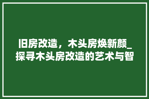 旧房改造，木头房焕新颜_探寻木头房改造的艺术与智慧