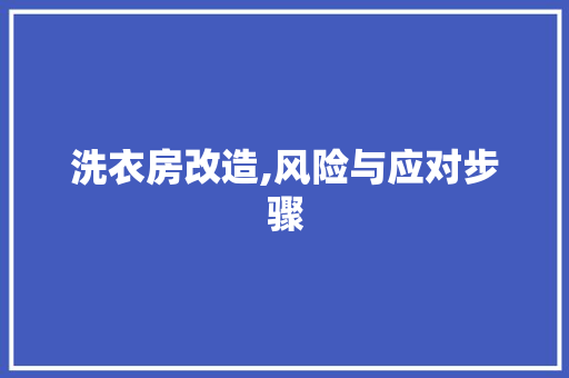 洗衣房改造,风险与应对步骤