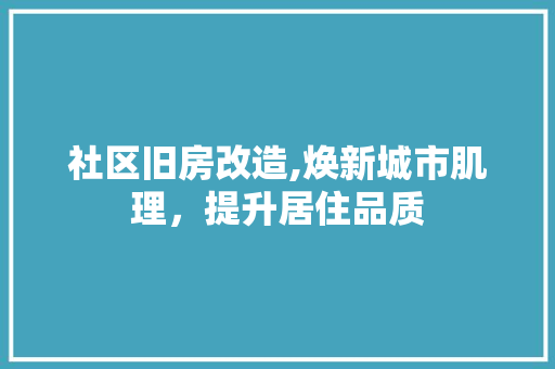 社区旧房改造,焕新城市肌理，提升居住品质 墙面装饰
