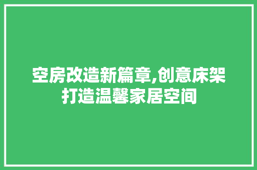 空房改造新篇章,创意床架打造温馨家居空间 装修攻略 空房改造新篇章,创意床架打造温馨家居空间 装修攻略
