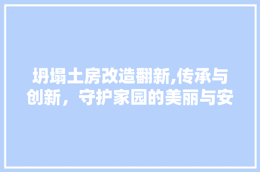 坍塌土房改造翻新,传承与创新，守护家园的美丽与安全 庭院装修