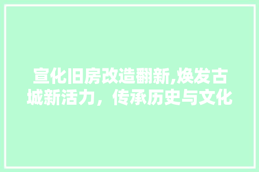 宣化旧房改造翻新,焕发古城新活力，传承历史与文化 隔断设计