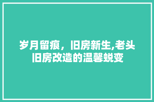 岁月留痕，旧房新生,老头旧房改造的温馨蜕变 装修攻略
