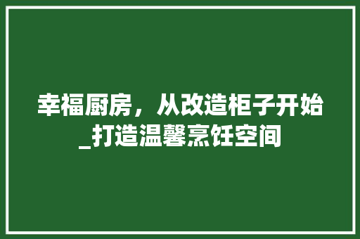 幸福厨房,从改造柜子开始_打造温馨烹饪空间 隔断设计 幸福厨房,从改造柜子开始_打造温馨烹饪空间 隔断设计