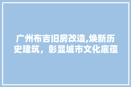 广州布吉旧房改造,焕新历史建筑，彰显城市文化底蕴 门窗装修
