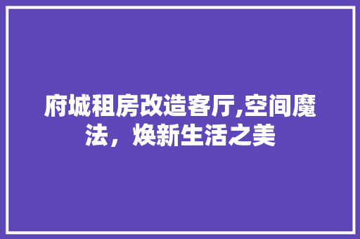 府城租房改造客厅,空间魔法，焕新生活之美 庭院装修