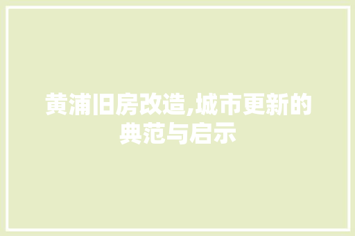 黄浦旧房改造,城市更新的典范与启示 隔断设计