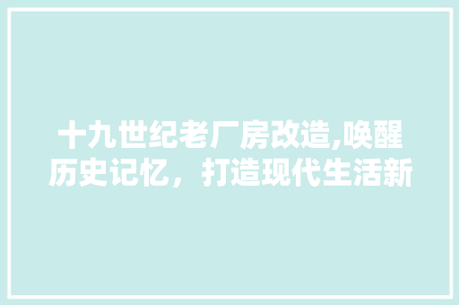十九世纪老厂房改造,唤醒历史记忆，打造现代生活新地标 墙面装饰