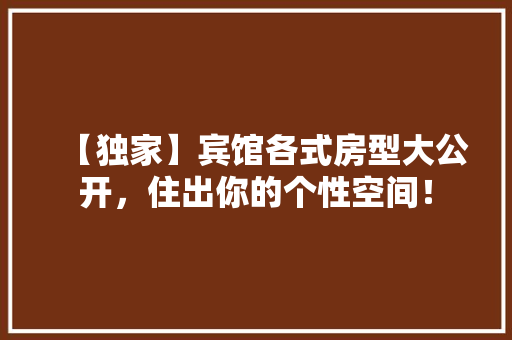 【独家】宾馆各式房型大公开，住出你的个性空间！