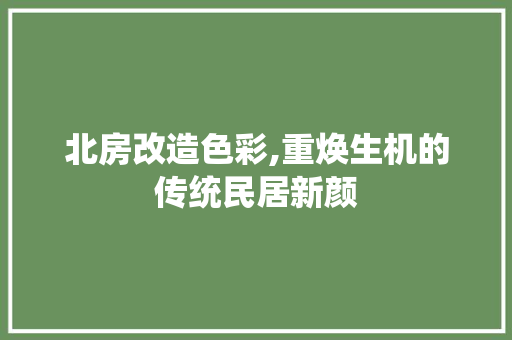 北房改造色彩,重焕生机的传统民居新颜