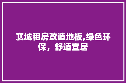 襄城租房改造地板,绿色环保，舒适宜居 装修材料