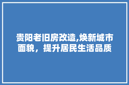 贵阳老旧房改造,焕新城市面貌，提升居民生活品质 墙面装饰