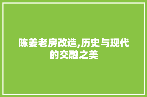 陈姜老房改造,历史与现代的交融之美 地面装修