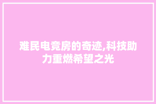 难民电竞房的奇迹,科技助力重燃希望之光 装修材料