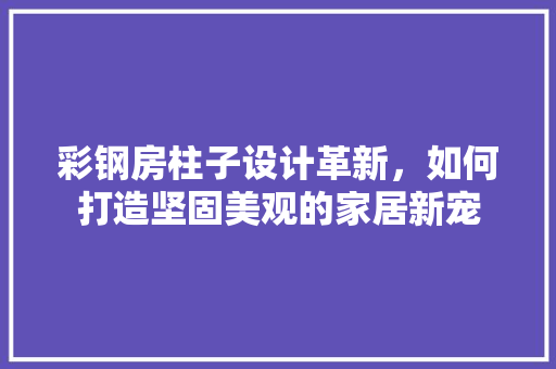 彩钢房柱子设计革新，如何打造坚固美观的家居新宠