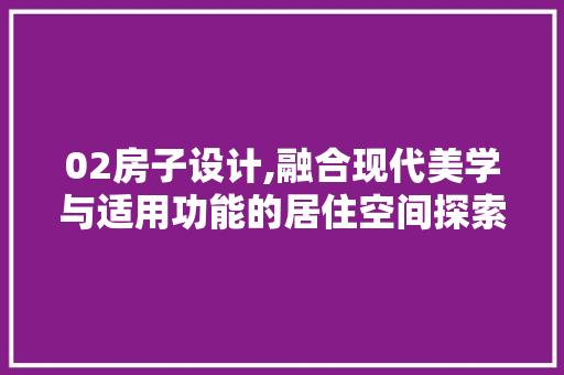 02房子设计,融合现代美学与适用功能的居住空间探索