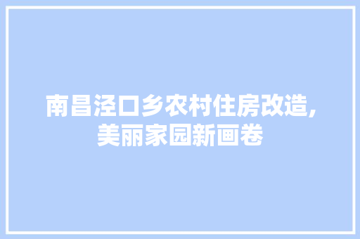 南昌泾口乡农村住房改造,美丽家园新画卷 庭院装修
