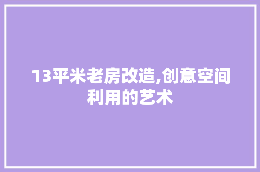 13平米老房改造,创意空间利用的艺术 墙面装饰 13平米老房改造,创意空间利用的艺术 墙面装饰