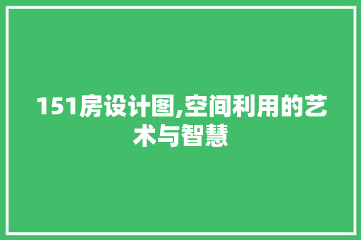 151房设计图,空间利用的艺术与智慧