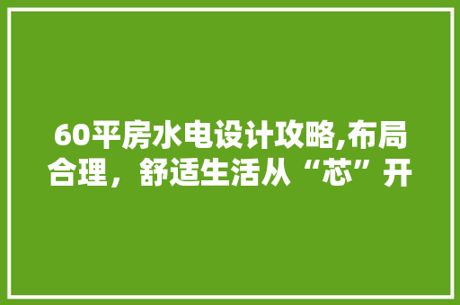 60平房水电设计攻略,布局合理，舒适生活从“芯”开始 装修攻略
