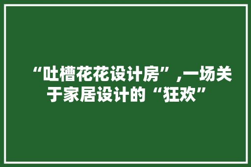 “吐槽花花设计房”,一场关于家居设计的“狂欢”