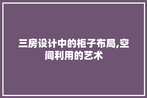 三房设计中的柜子布局,空间利用的艺术 地面装修 三房设计中的柜子布局,空间利用的艺术 地面装修