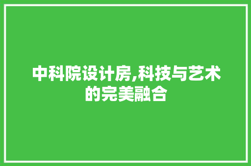 中科院设计房,科技与艺术的完美融合 地面装修