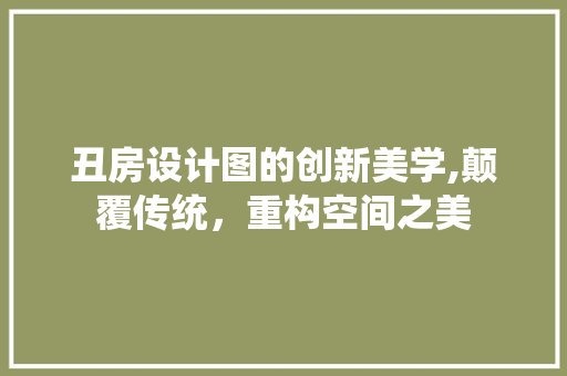 丑房设计图的创新美学,颠覆传统，重构空间之美