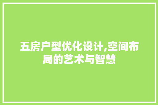 五房户型优化设计,空间布局的艺术与智慧