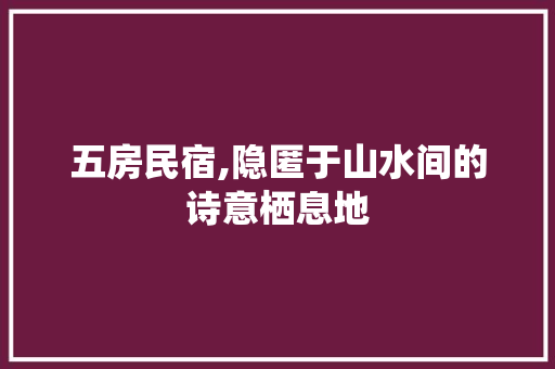 五房民宿,隐匿于山水间的诗意栖息地 隔断设计