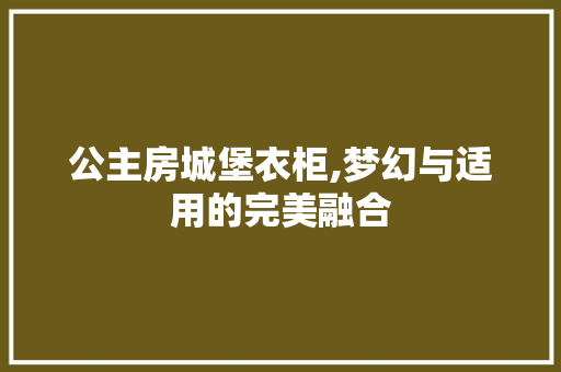 公主房城堡衣柜,梦幻与适用的完美融合