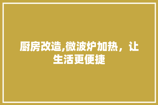 厨房改造,微波炉加热，让生活更便捷 隔断设计