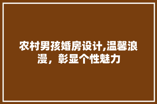 农村男孩婚房设计,温馨浪漫，彰显个性魅力 装修攻略