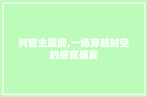 判官主题房,一场穿越时空的感官盛宴 隔断设计
