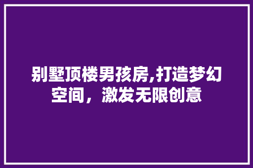 别墅顶楼男孩房,打造梦幻空间，激发无限创意
